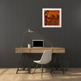 thumbnail image 3 of Bosco, Julia 15x15 White Modern Wood Framed Museum Art Print Titled - Feathered Friend - Burnt Orang, 3 of 4
