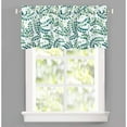 thumbnail image 2 of DriftAway Aleena Valance 2 Layers Room Darkening Blackout Valance for Cafe Kitchen Bedroom Living Room Bathroom Floral Scroll Window Treatment Valance 50 Inch by 18 Inch Plus 2 Inch Green White, 2 of 5