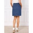thumbnail image 4 of DARING DIVA Women's Swiss Dots Above Knee Length Denim Skirt Small Dark Blue, 4 of 7