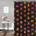 thumbnail image 2 of Orinice  Tropical Shower Curtain, Exotic Birds of Paradise Flower Silhouettes Hawaii Nature, Cloth Fabric Bathroom Decor Set with Hooks,  60x72, 2 of 7
