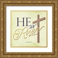 thumbnail image 1 of Perrenoud, Aubree 20x20 Gold Ornate Wood Framed with Double Matting Museum Art Print Titled - He Is Risen, 1 of 4