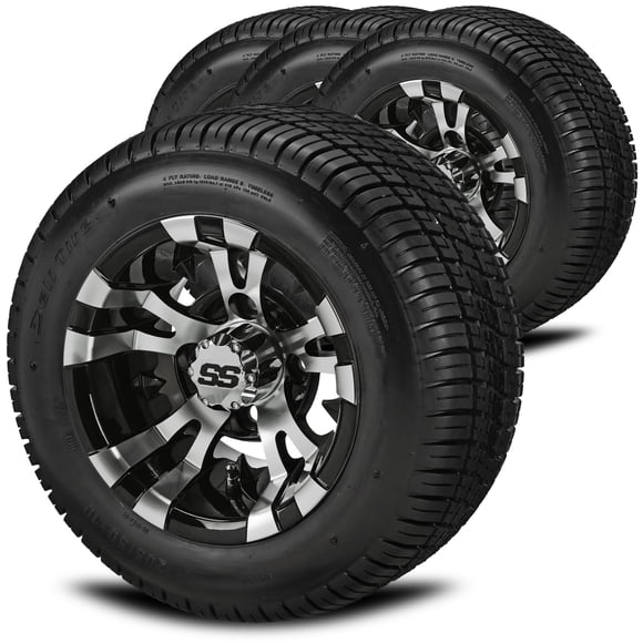 Combo de neumáticos y ruedas para carrito de golf RM Cart Warlock de 10 pulgadas