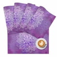 thumbnail image 2 of Bohemia Floral Watercolor Purple Placemats Set of 4,Wipeable Washable Table Mats for Dining Tables, Vintage Ethnic Flower Place Mats for Kitchen Event Party Tabletop Decor, 2 of 9