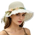 thumbnail image 2 of QASIEATN Women's Relaxed Fit Sun Hats Women Bowknot Sun Hat Fall Fashion Accessories, 2 of 4