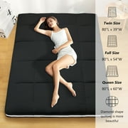 MOPHOTO Floor Mattress Futon Mattress Extra Thick Folding Sleeping Pad Futon Mattress Portable Camping Mattress Full Size (80*54*4in)