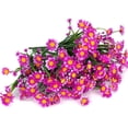thumbnail image 2 of GRNSHTS Artificial Daisy Flowers, 4 pcs Artificial Flowers Green Plastic Shrubs Fake Flowers Indoor Outdoor Artificial Flowers (Fushia), 2 of 6