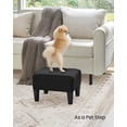thumbnail image 6 of Foot Stool Ottoman with Legs - Linen-Look Fabric, 330 lb Capacity, Hidden Storage, for Living Room/Bedroom, Ink Black, 6 of 6