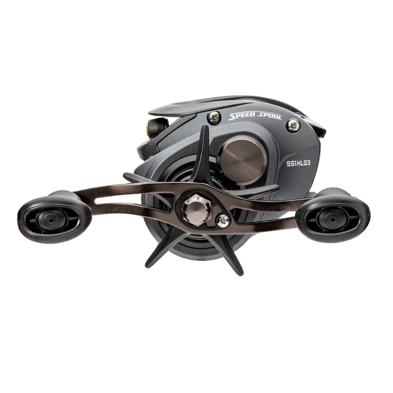 Lews Speed Spool Baitcast Fishing Reel, 9+1 Bearings, 5.6:1 Gear Ratio, Aluminum Frame, Graphite Sideplate, MCS Braking System, Speed Gears, P2 Super ... Lews Speed Spool Baitcast Fishing Reel, 9+1 Bearings, 5.6:1 Gear Ratio, Aluminum Frame, Graphite Sideplate, MCS Braking System, Speed Gears, P2 Super ...