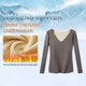 thumbnail image 5 of Camiseta de manga larga para mujer, camisa elástica de capa básica con cuello en V, ropa interior térmica para mujer, 5 of 7