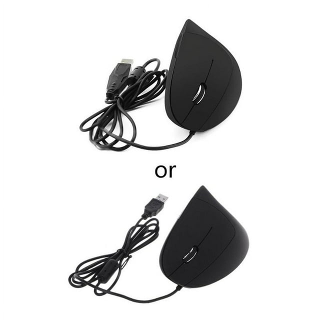 HLONK Wired Left Hand Vertical Mouse Ergonomic Gaming Mouse 1600 DPI Optical Mice