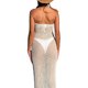 thumbnail image 2 of VISgogo Vestido de playa para mujer, largo, de color sólido, sin mangas, con hombros descubiertos, de punto, transparente, para fiesta y vacaciones VISgogo moda, 2 of 9