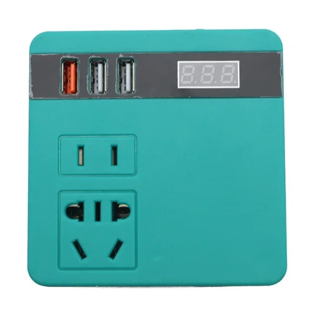 TFixol 21V to AC220V/DC5V/12V Dual-Engine Smart Fast-Charge Inverter with Multi-Function Protection for Outdoor Use (Green, Dayi Model)