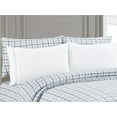 thumbnail image 3 of Modern 6 Piece Sheet Set with 4 Embroidered Pillowcases in Bank Plaid by Posh Home - King, 3 of 3