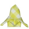 Buffalo Plaid Napkins | 5 Pack | 15"x15" | Yellow/White | Checkered Gingham Polyester Napkin