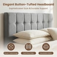 thumbnail image 3 of Zerduos Twin Size Bed Frame with Adjustable pholstered Platform Bed Frame, Easy Assembly, No Box Spring Needed，Grey, 3 of 7