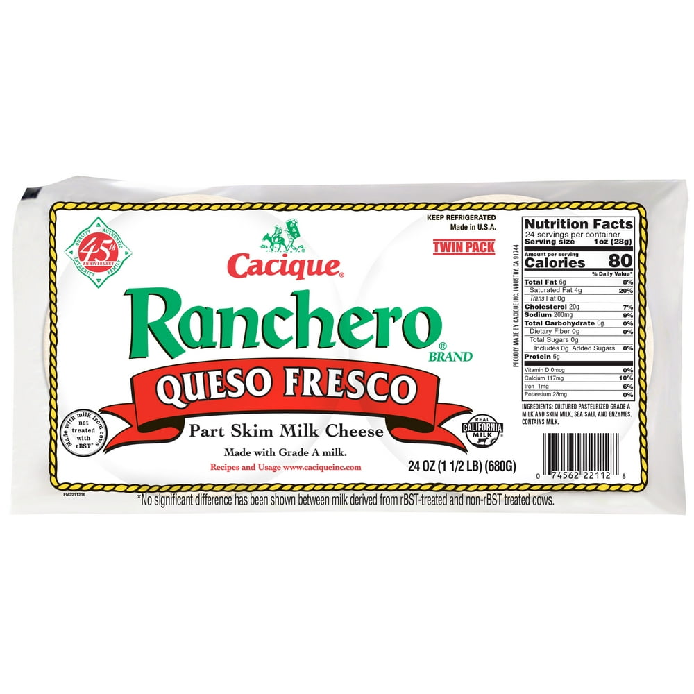 Cacique Ranchero Queso Fresco Cheese, 1.5 lb