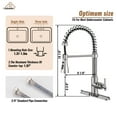 thumbnail image 4 of CASAINC Single Handle Kitchen Faucet with Pull Down Sprayer, Deck Mounted, Brushed Nickel, 4 of 4