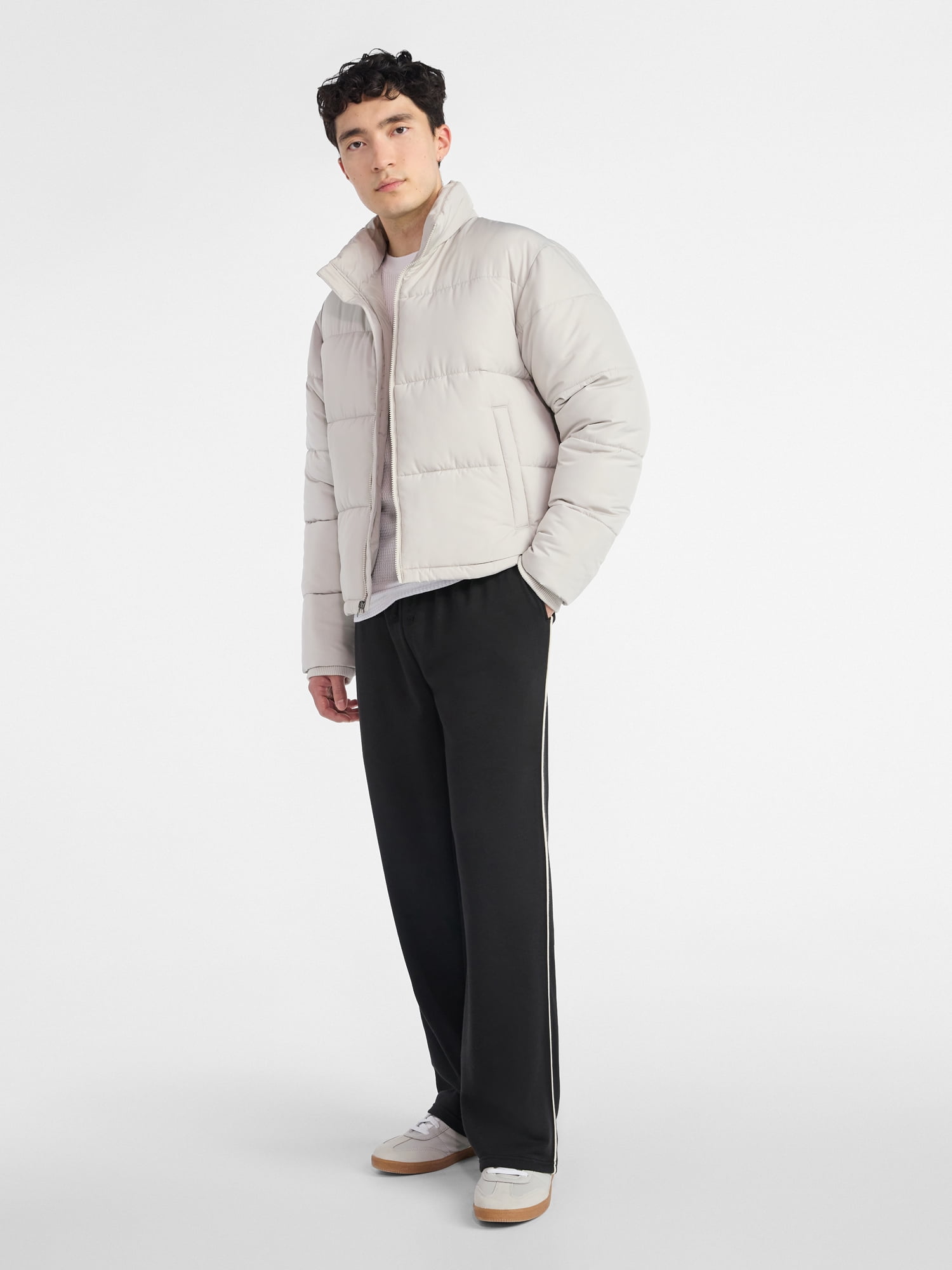 No Boundaries Men's and Big Men's Puffer Jacket, Size S-3XL