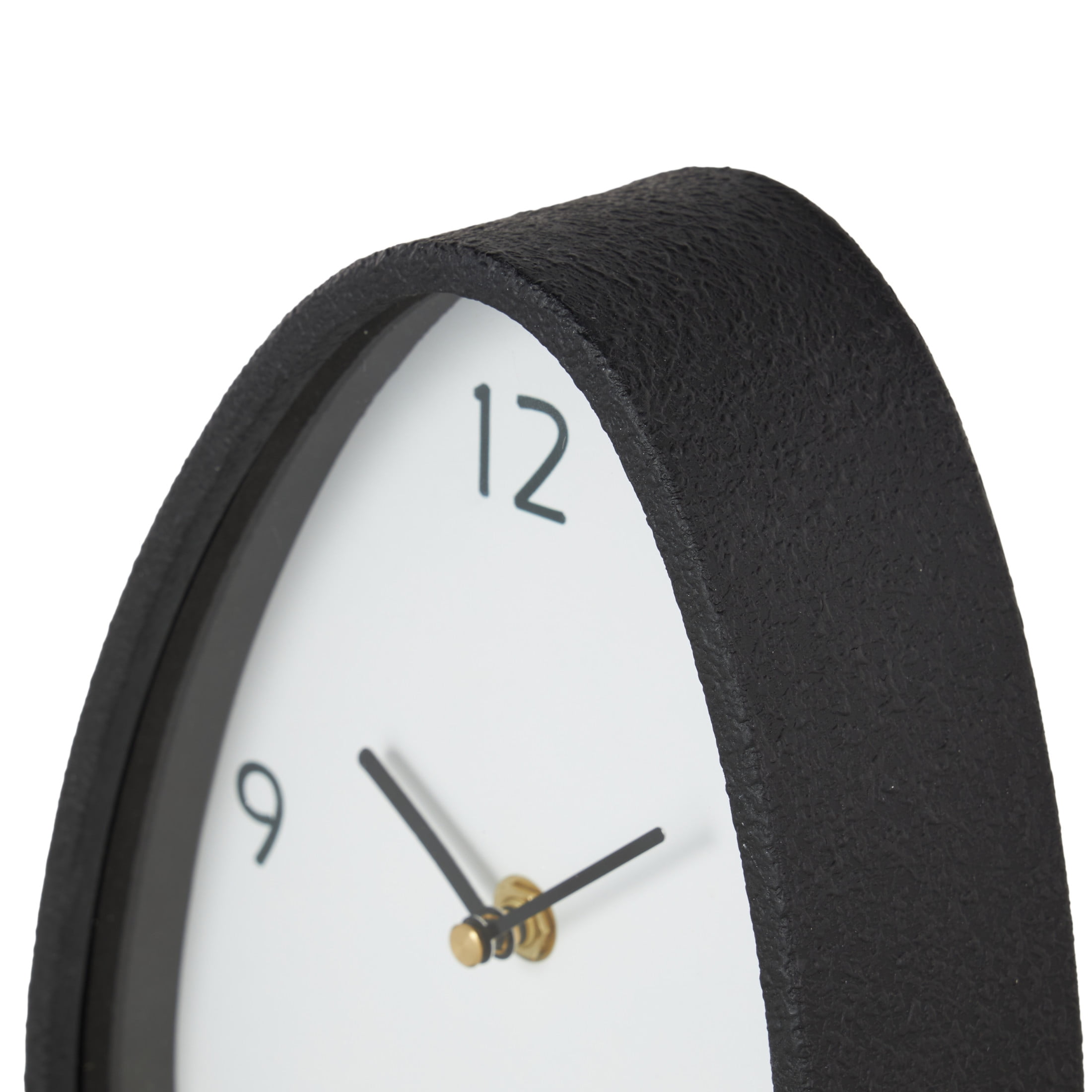 DecMode 9" Multi Colored Metal Textured Clock with Gold Accents, Set of 2