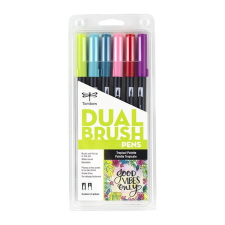 6pk Tropical Dual Brush - Tombow