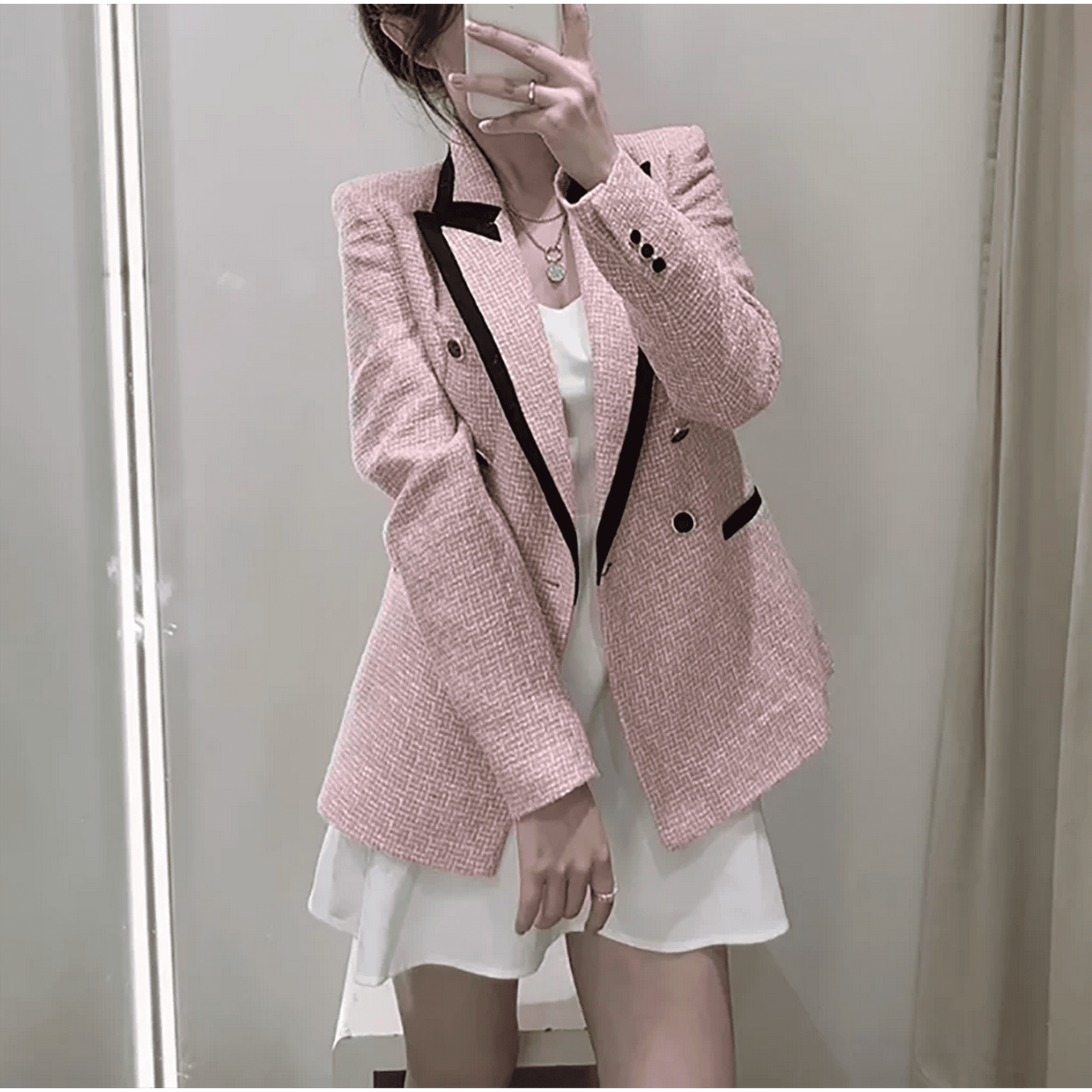 Veste longue tweed femme new arrivals