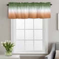 thumbnail image 2 of Bohemian Gradient Sage Green Window Valance for Kitchen, Modern Minimalist Green Orange Ocean Beach Rod Pocket Short Curtain for Small Windows, Light Filtering Decorative Valance, 56 x 16 Inch, 2 of 9