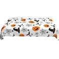 thumbnail image 4 of Halloween Pumpkin Bats Rectangle Tablecloth Spider Table Cloth Cover Mat Washable Polyester 60x84 Inches Dining Decorative for Holiday Home Party Wedding Picnic, 4 of 6