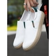 thumbnail image 5 of Ritualay Mens Slip on Shoes Canvas Flats Comfortable Athletic Walking Boat Shoe Fashion Sneakers White 10, 5 of 8
