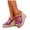 Purple, variant on Womens Wedge Platform Slide Sandals Espadrilles Retro Suede Slip On Summer Slippers Open Toe Wide Width Heeled Dress Shoes Purple Size 8.5