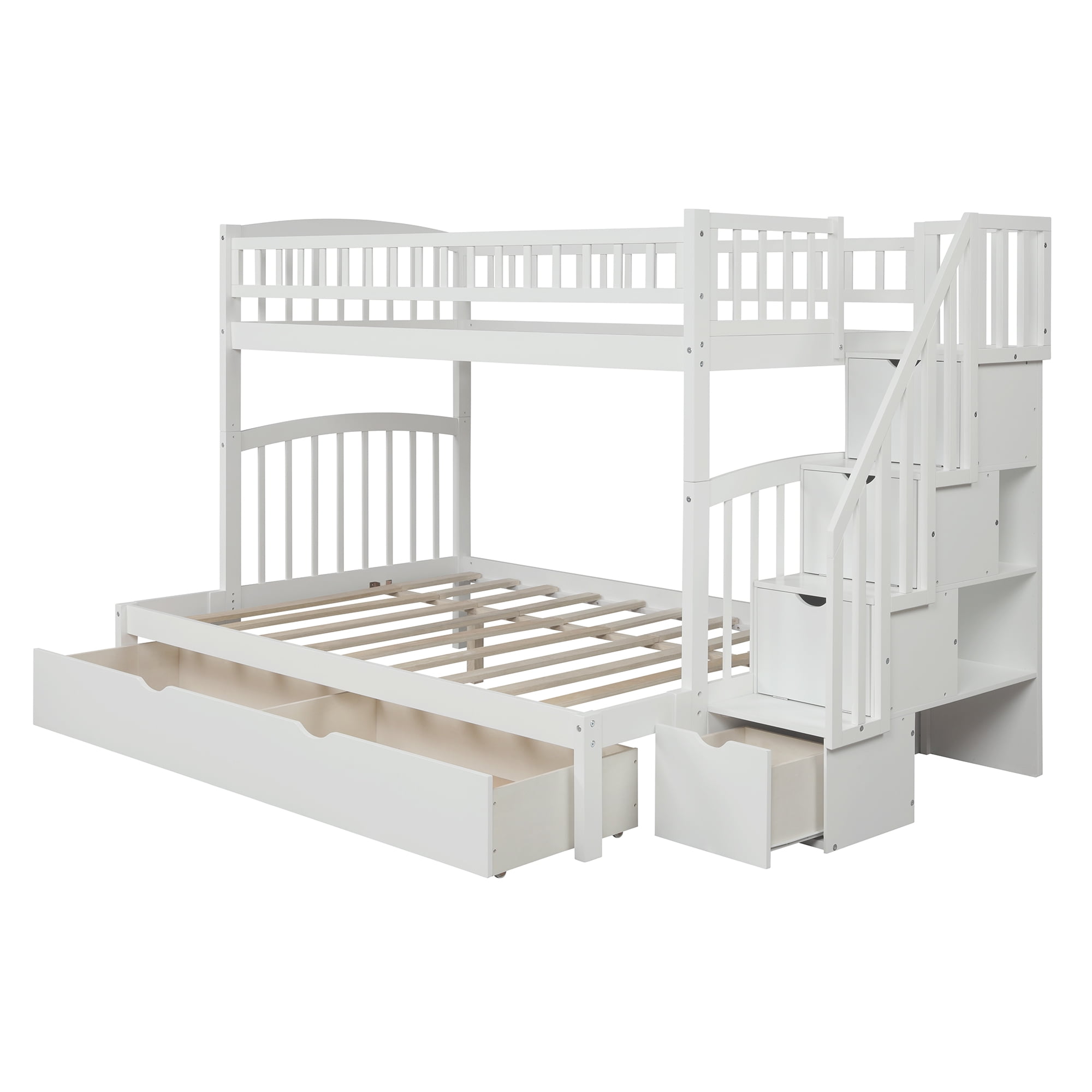 SEGMART Kids Bunk Bed TwinOverFull, 2023 Upgraded 300lbs HeavyDuty