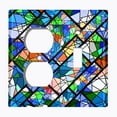 thumbnail image 5 of Metal Light Switch Plate Outlet Cover (Stained Glass Window Tile Pattern GLA007), 5 of 14