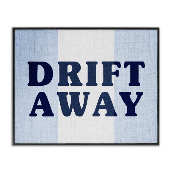 Stupell Industries Cottage Drift Away on Stripes Black Framed Giclee Art, 14 x 11, by Lil' Rue