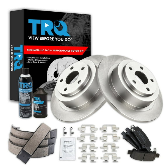 TRQ Rear Brake Pad & Rotor Kit BKA38731 Fits Select 2003-2006 Subaru Baja , 2001-2004 Subaru Legacy , 2003-2004 Subaru Outback