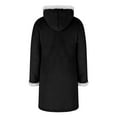 thumbnail image 6 of Fnooota Womens Christmas Jackets, Flannel Mid-length Lightweight Warm Winter Outerwear wtih Hood Black Size M, 6 of 8