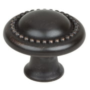 GlideRite 1.25 in. Round Beaded Cabinet Knobs, Oil Rubbed Bronze, Pack of 10