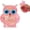 Pink, variant on 1 count Soft Stretchy Owl Ball, -Shaped Grip Strengthener | Hand Owl Squishy Ball, Flexible Stretch Design for Finger Wrist Strength Hand Workout Tool