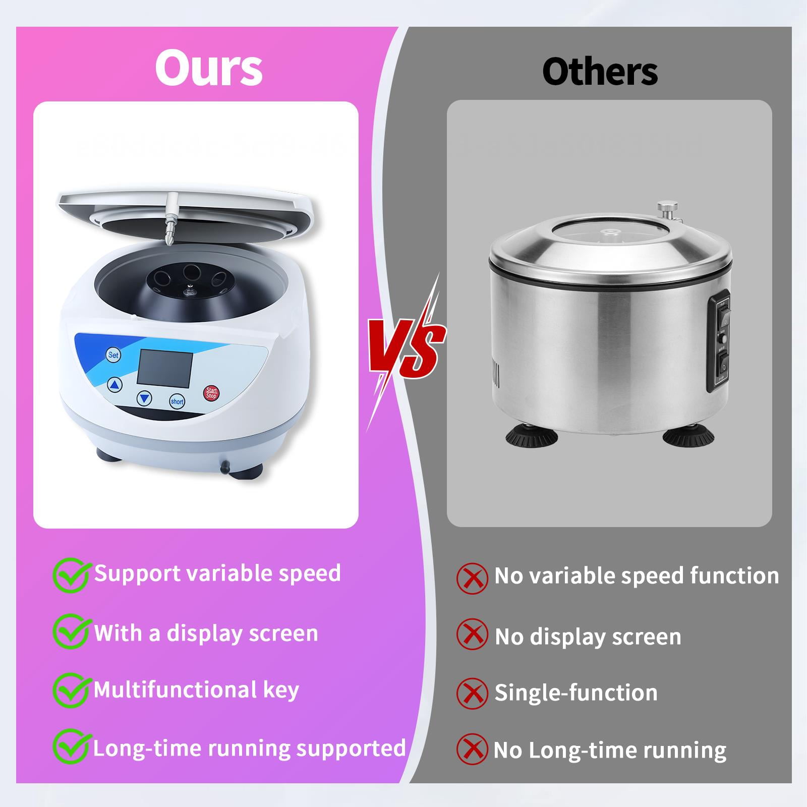 Lanfys Laboratory PRP benchtop centrifuge 6 x 10/15 ml tubes (130 W) High speed: 500–5000 rpm Electric centrifuge (timer, for various experiments)