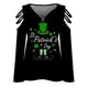 thumbnail image 2 of Gibobby Túnica holgada para mujer, camisetas informales de verano, camiseta Floral de manga cuartos con cuello redondo, blusa con abertura lateral holgada con estampado de flores（Negro， XL), 2 of 4