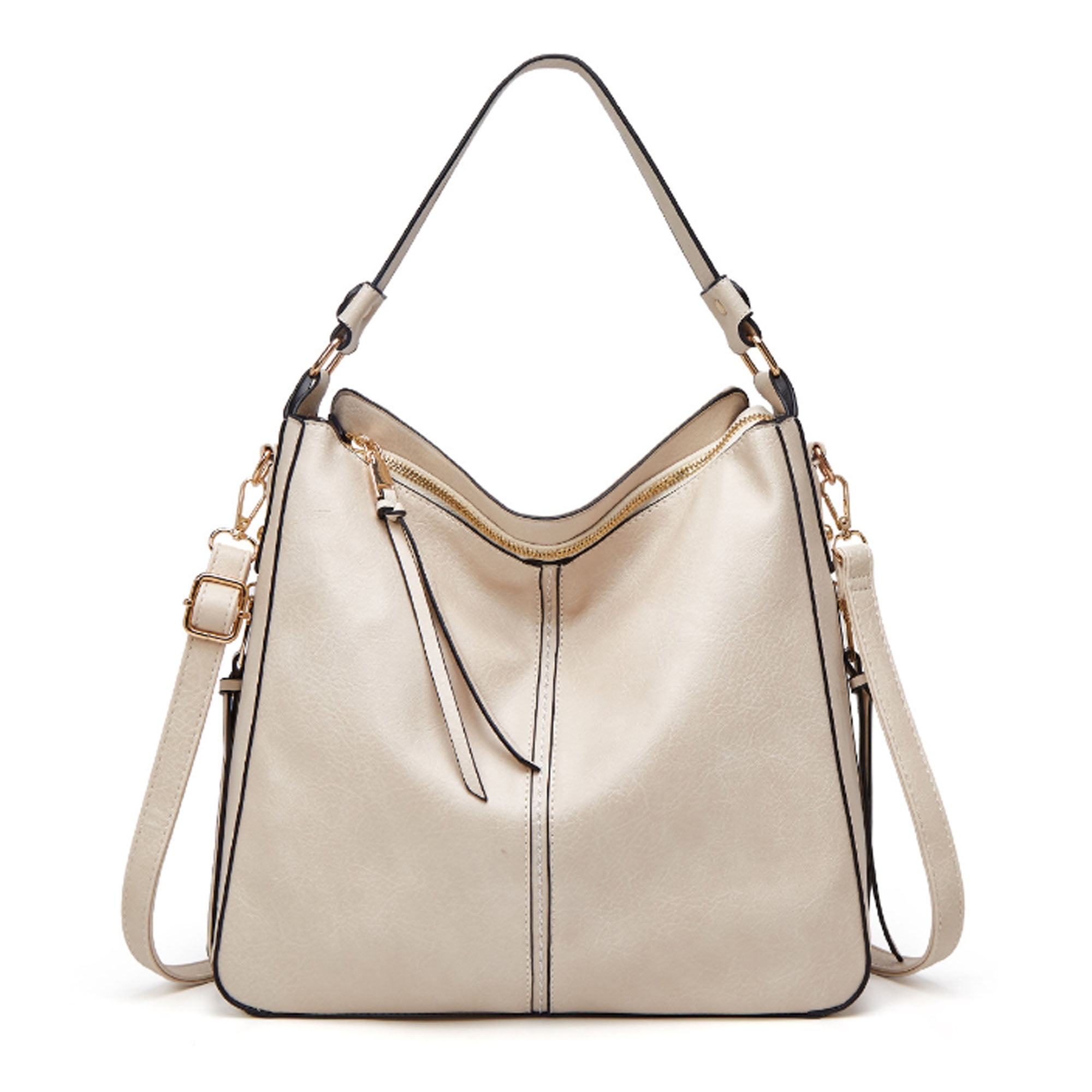 Handbags for Women Large Designer Ladies Hobo bag Bucket Purse Faux Leather  Beige - Walmart.com