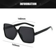 thumbnail image 2 of Trendy Big Frame Fashion Sunglasses Square Frame Sunscreen Sunglasses, Made Of Pc-Black, 2 of 5
