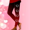 thumbnail image 2 of Yellow Leggings Cute Holidays Hearts Leggings Pants Running Legging Cutout Leggings Maternity Active Leggings Valentines Day Outfit Women, 2 of 5