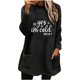 thumbnail image 1 of Gibobby Sudadera Navidad mujer Sudadera informal de manga larga con cuello redondo y estampado de para mujer, Top holgado de felpa con bolsillo(Negro,XG), 1 of 4