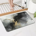 thumbnail image 4 of Gray Black Gold Marble Pattern Bathroom Rugs Mat,Non Slip Microfiber Bathroom Rug,Rubber Backing,Soft Bathroom Mats for Bathroom Floor,Tub and Shower,17x27in(43x68cm), 4 of 5