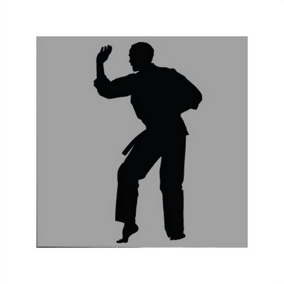 Wallhogs Martial Arts Kata II Silhouette Cutout Wall Decal