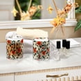 thumbnail image 4 of Yayeee 4 Pack Qtip Holder Bathroom Cotton Swab Canister with Lid Clear Dispenser Set, Large Red Floral Pattern, 4 of 6