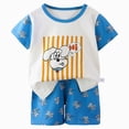 thumbnail image 4 of KPOPLK Toddler Boy Clothes for Kids 3 6 9 12 Months 2t 3t 4t Summer Casual Outfits Shirt Short Sets(18-24 Months,White), 4 of 4