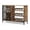 brown-Two, variant on Rustic Brown Wine Bar Cabinet with LED Lights & Power Outlets – Wood Liquor Storage with Doors, Glass Holders, Wine Rack – Mini Coffee Bar for Dining Room & Living Room