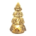 thumbnail image 2 of Crystal Christmas Tree Night Light, Battery Powered Tabletop Lamp, Warm LED Glow, Cozy Winter Holiday Indoor Decor, Star Topped Ornament, 2 of 7