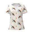 thumbnail image 3 of Naloa Sea Turtle Print T-Shirts Short Sleeve V Neck Tees for Women Fashion Tops Trendy Lightweight Soft Casual Summer Outfits Clothes, 3 of 5