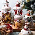 thumbnail image 2 of Christmas Candy Jar Christmas Themed Cookie Jar  Glass Canister Airtight Seal Perfect for Beans  Teas and Snacks Candy Jar, 2 of 9